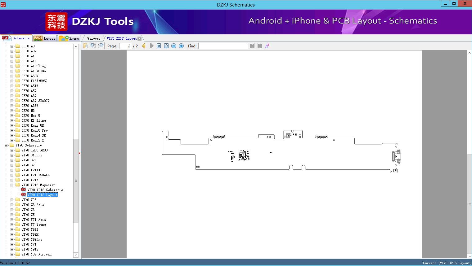 VIVO X21S Layout